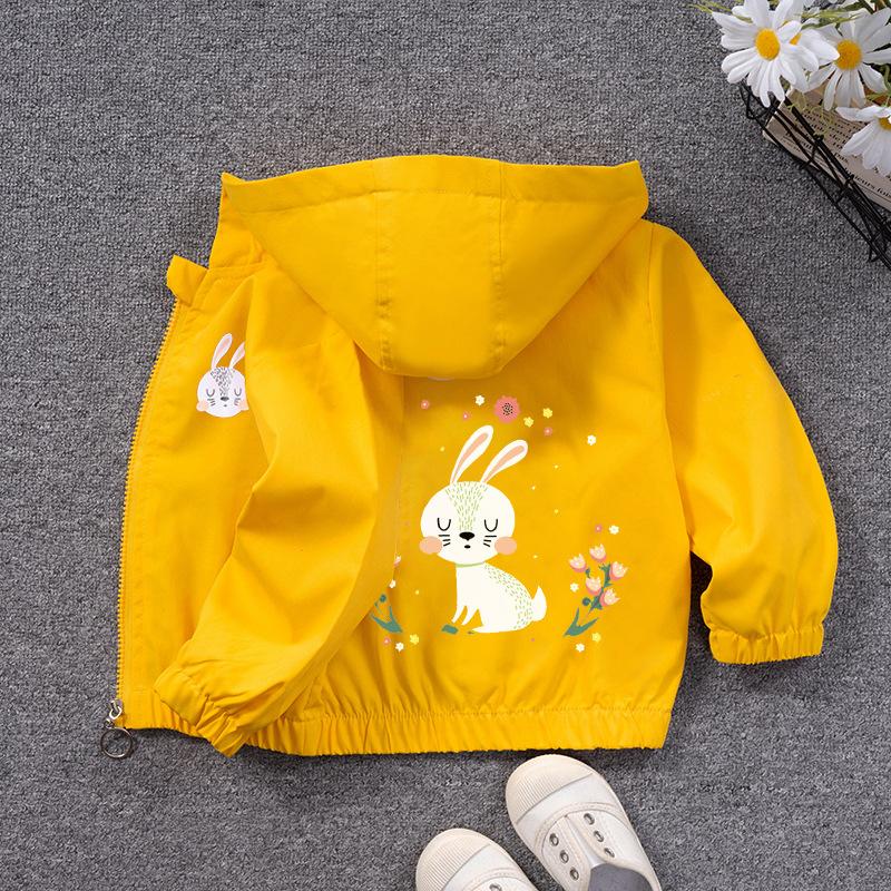 Autumn girls coat medium children trench coat jacket girls casual cardigan girls hooded top