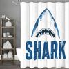 Шторка для душа с акулой, Декоративная шторка для душа для ванной комнаты, Водонепроницаемая шторка для душа с крючками