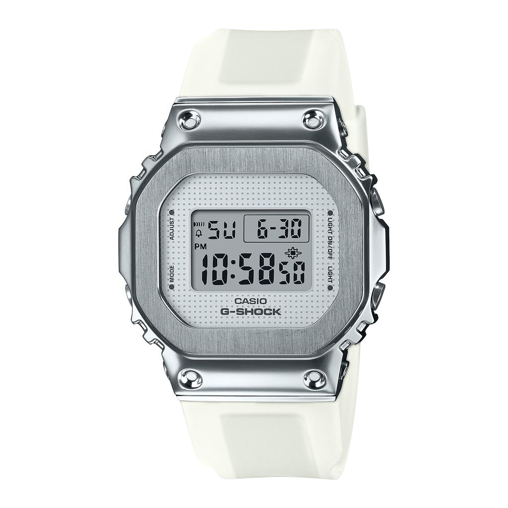 Casio Мужские часы G-SHOCK из нержавеющей стали, водонепроницаемость 200 м, ударопрочность, будильник, кварцевые, GM-S5600SK-7