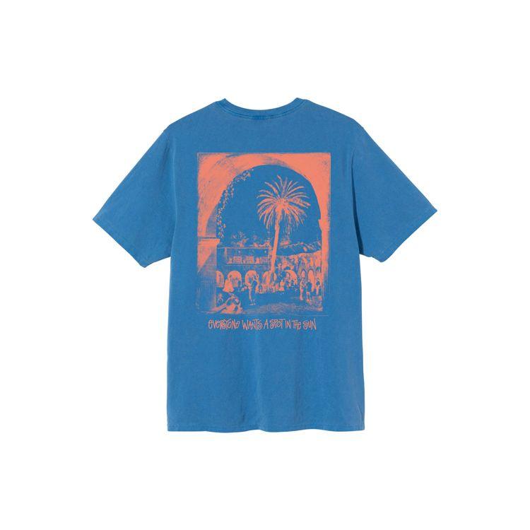 Stussy Графичная футболка тай-дай свободного кроя с круглым вырезом и коротким рукавом, американская винтажная, унисекс, топ 1904724