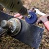 50mm Faster Lawn Mower Sharpener Lawnmower Blade Sharpener Universal Grinding Rotary Drill Cuts Kc0263