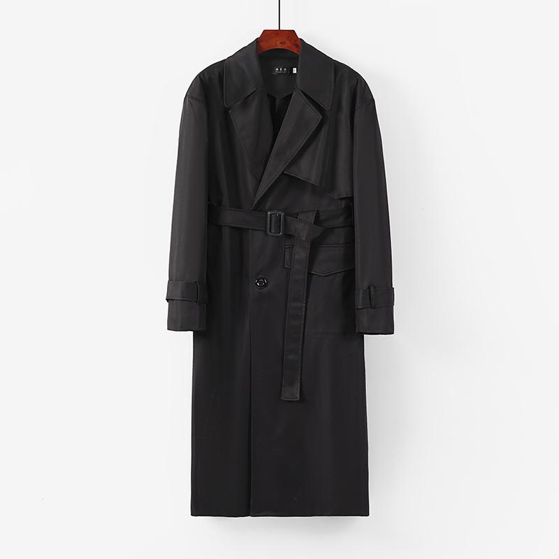 Мужской плащ с лацканами, уличная одежда, большой карман, осенняя деловая винтажная верхняя одежда M-6XL