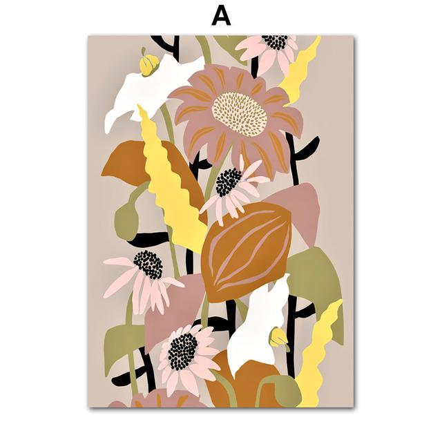 Tropical Girl Book Flower Cheetah Boho Nordic Posters And Prints Wall Art Canvas Painting Wall Pictures For Living Room Decor No Frame