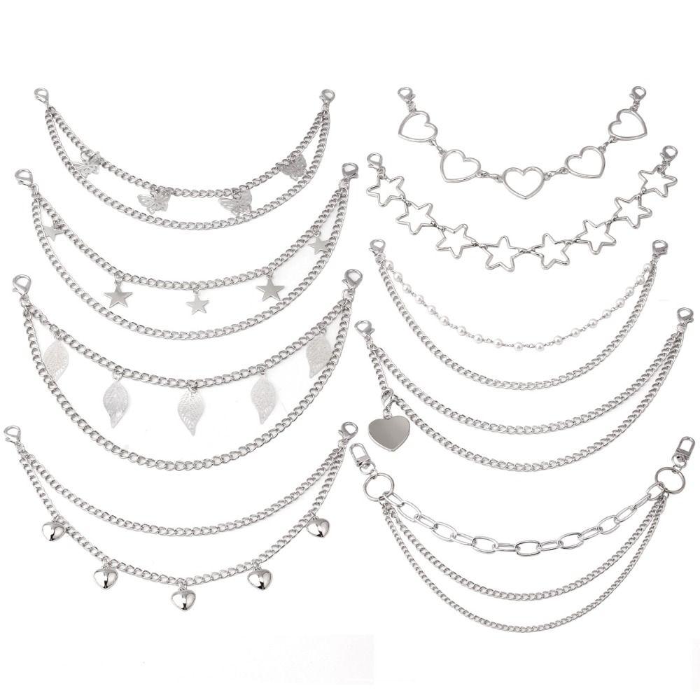 Star Multi-layer Metal Chain Strap Heart Women Bag Accessories Bag Chain For Handbag