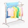 BAOYOUNI Balcony Drying Rack, Clothes Drying Stand with Casters, Extra Large Laundry Dryer with Stainless Steel Wrapped Pipes and Rust-Resistant Treat