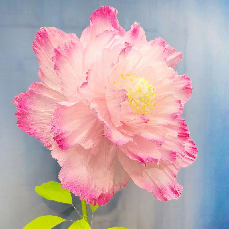 10 Pcs Crepe Paper Petals Artificial Peony Flower DIY Handmade Wedding Decor Paper Flowers Birthday Party Home Background Wall