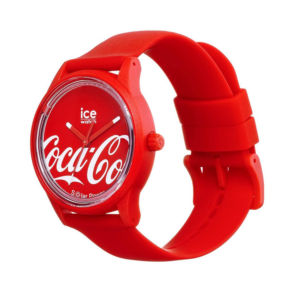 Часы Ice Watch Iconic Red Medium 018514 Часы-часы унисекс Ice Solar Solar Cell Solar Coca-Cola & [COCA-COLA & ICE-WATCH] мужские