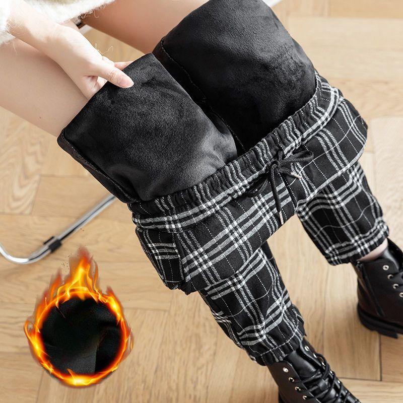 Плюшевые и утолщенные зимние новые теплые брюки, спортивные брюки