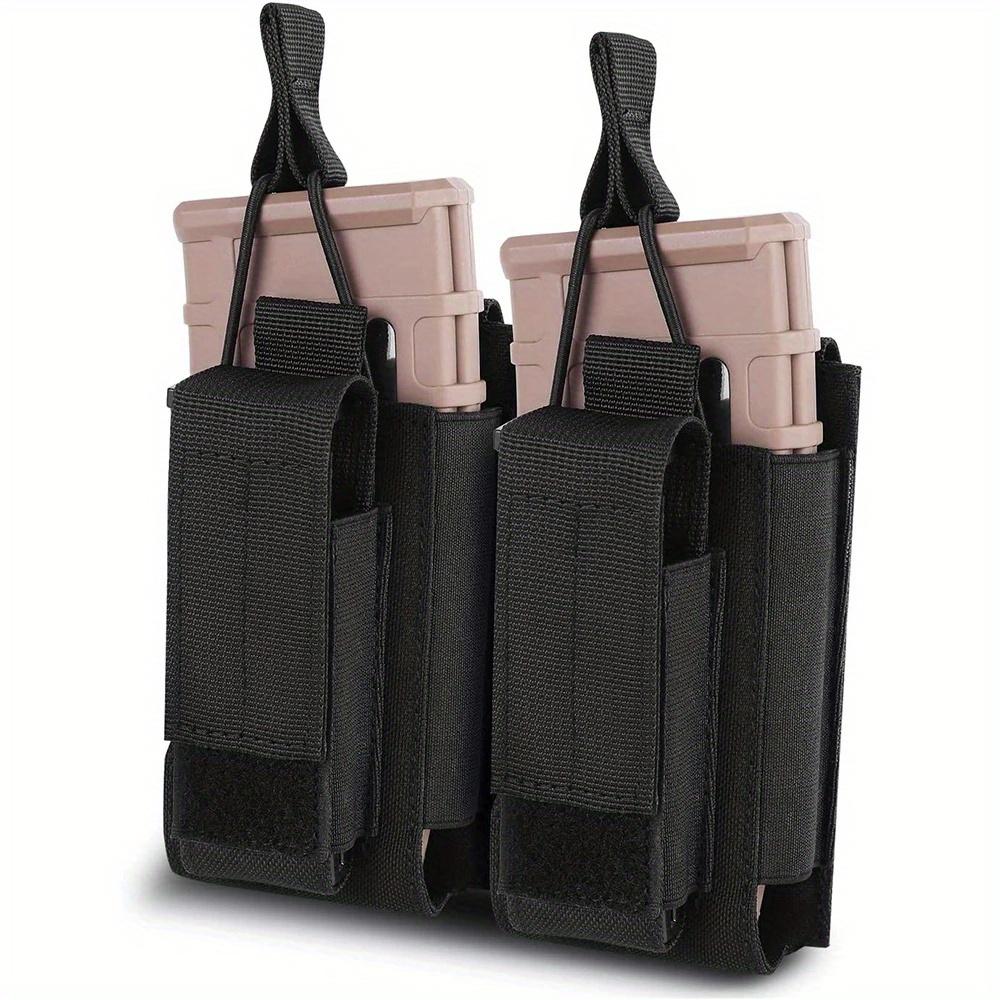 Tactical Molle Magazine Pouch Tactical Pouch Double Rifle Pistol Mag Pouch 2-Layer Cartridge Holder