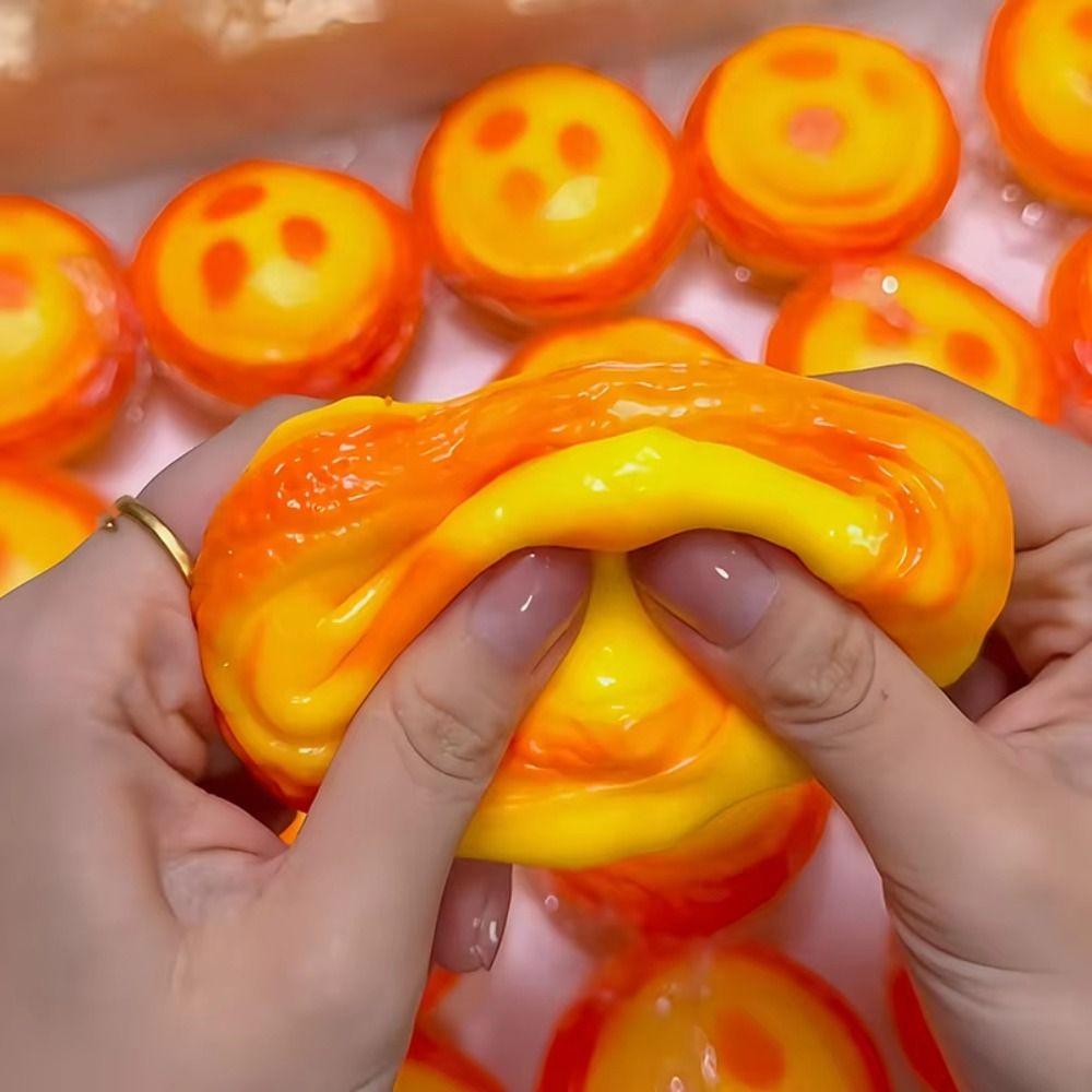Crispy Sound Crunchy Squeeze Shapable Blocks Filled Squishy Creative Egg Tart Squishy Kids Adults