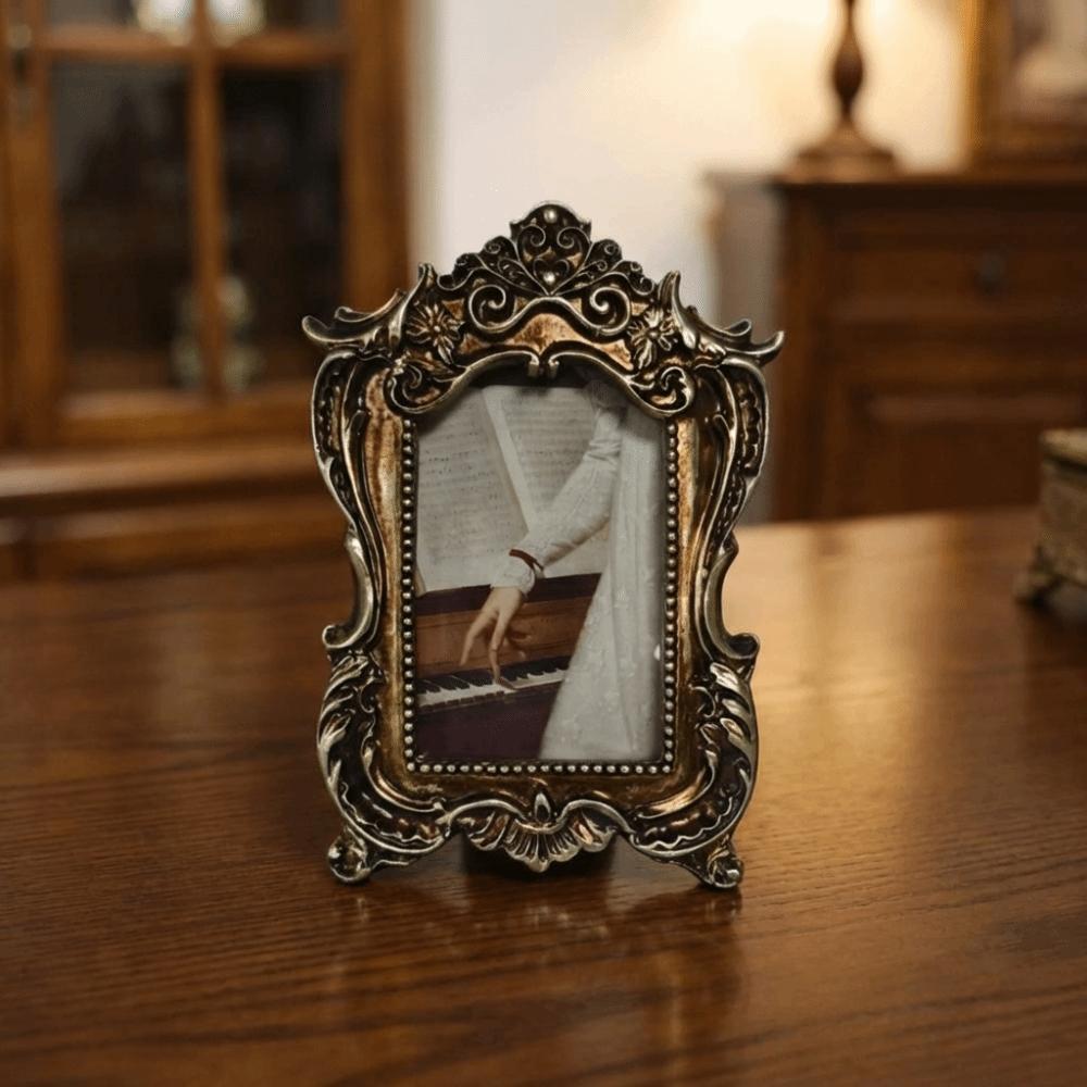Carved Flower Design French Baroque Photo Frame Rectangular Oil Picture Frame  Bedroom