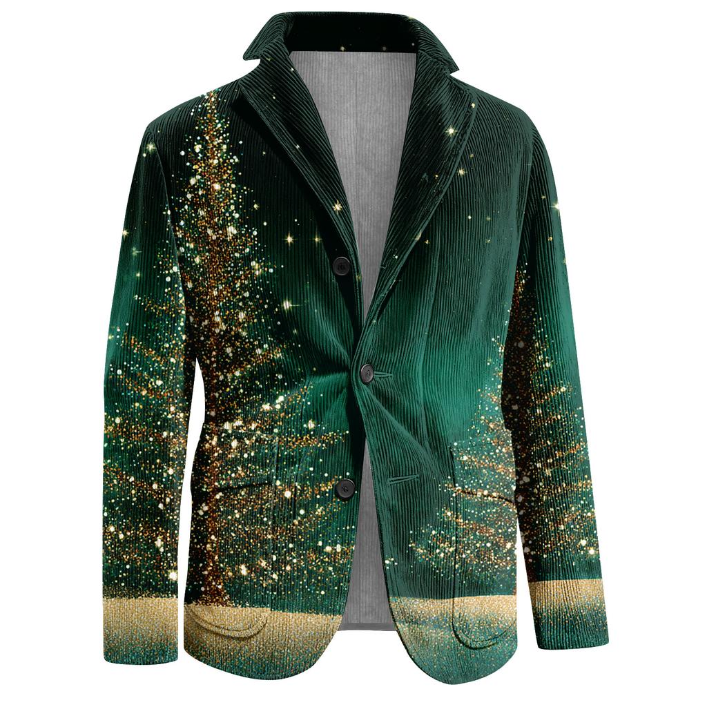 Мужской уродливый рождественский вельветовый теплый карманный пиджак-кардиган, мужской повседневный костюм