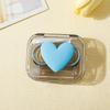 Solid Color Girls Contact Lenses Box Lens Case Women Portable Cute Glasses Case Holder Eyes Care Tools Kit Set Container