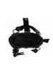 Women's Retro Studded Crossbody Bag with Two Buckles and Lychee Grain