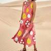 Women's Summer Casual Fashion Easter Printed Sleeveless Round Neck Pocket Dress