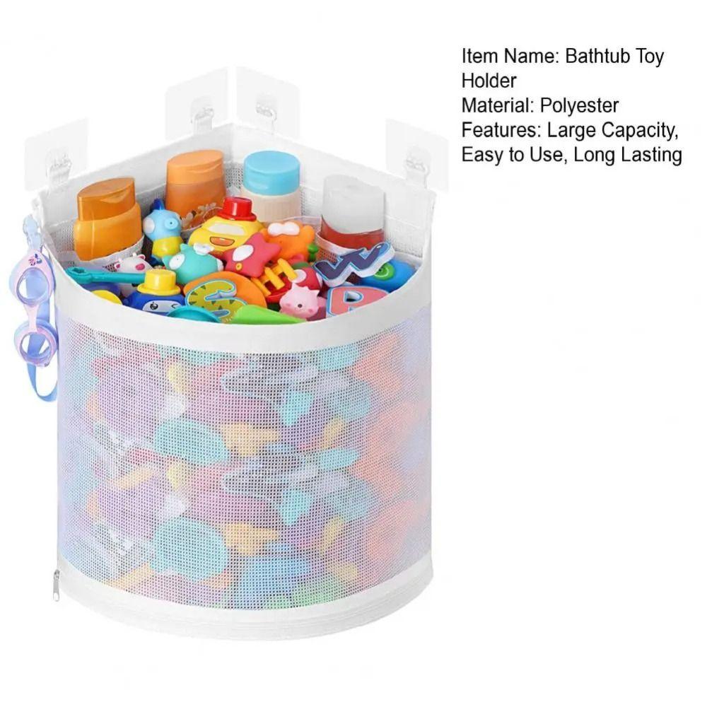 Wall Hanging Children Bathtub Toy Organizer Mesh Kids Toy Storage Basket New Baby Bath Mesh Bag