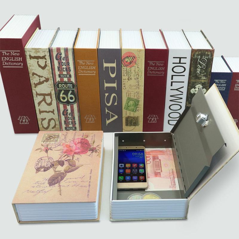 Книга-сейф для трансграничной электронной коммерции с кодовым замком - Креативная коробка для хранения и металлическая копилка