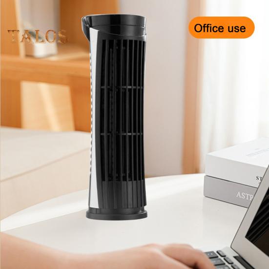 Безлопастной башенный вентилятор с подсветкой USB Plug-Play Низкий уровень шума Мощный воздушный поток 2 скорости Вентилятор охлаждения Портативный небольшой тихий офисный вертикальный электрический вентилятор