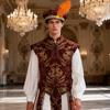 with Feather Medieval Noble Court Hat Renaissance Ceremony Dress Hat  Cosplay Costume Prop