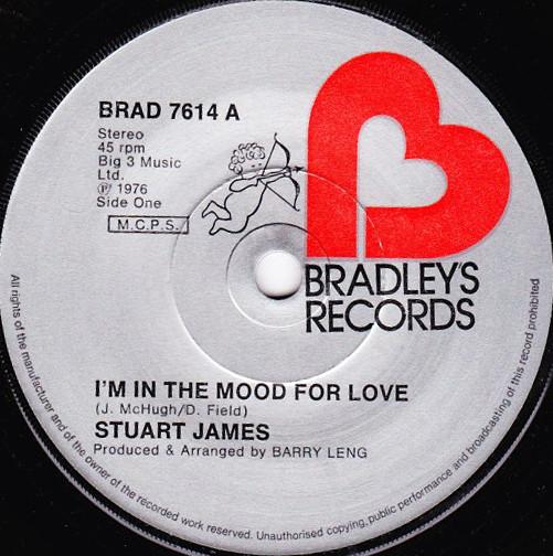 7-дюймовая пластинка СТУ ДЖЕЙМС - Я в настроении для любви BRAD7614 Bradley's Recor 1976 UK Поп Б/У