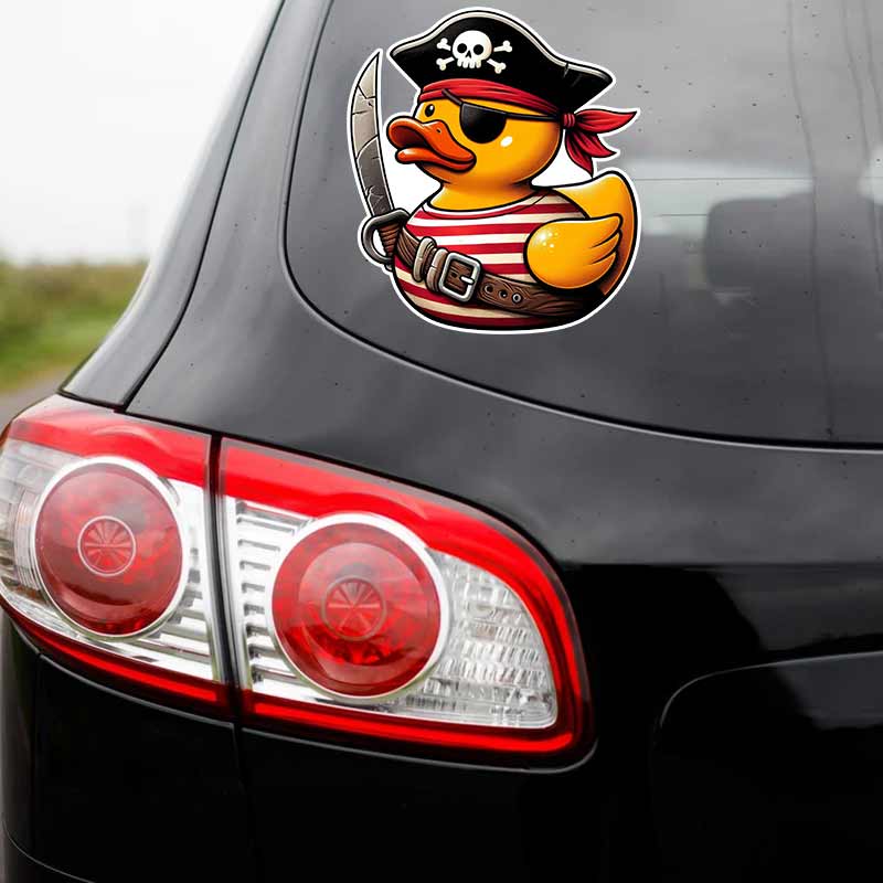 Car Sticker Funny Rubber Duck Waterproof Vinyl Decal on Bumper Rear Window Laptop Self-adhesive Decal For Car Accessories TM256