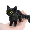 3D Printed Cute Cats Ornaments Tail Joint Movable Cat Model Home Office Desktop Decorations Car Center Control Decoration Gifts
