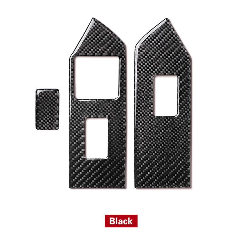For Ford Mustang 2009 2010 2011 2012 2013 Carbon Fiber Window Lifter Control Frame Switch Armrest Panel Trim Interior