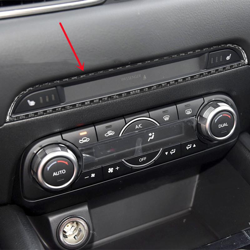 Приборная панель автомобиля, панель центральной консоли, декоративная накладка, полоски, наклейки из углеродного волокна для Mazda CX-5 17, салон автомобиля