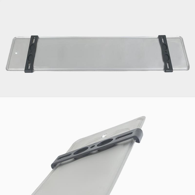 Пластиковый держатель номерного знака Погодоустойчивая безрамочная рамка номерного знака Рамка для автомобильного номера Для переднего и заднего автомобильных номеров Внешний декор