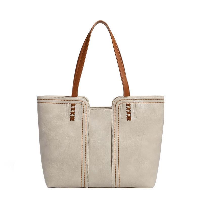 2025 Корейская ретро большая простая сумка-тоут для женщин