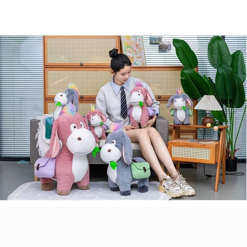 Очаровательный плюшевый рюкзак-игрушка в виде ослика, милая кукла-мягкая игрушка, подарок для девочек на день рождения