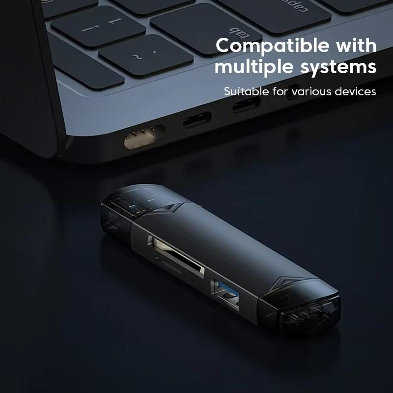 6-в-1 OTG Многофункциональный USB 3.0 Картридер U-диск TYPE-C/USB/TF/SD Флеш-накопитель Карта памяти для Адаптера Телефона Ноутбука Компьютера
