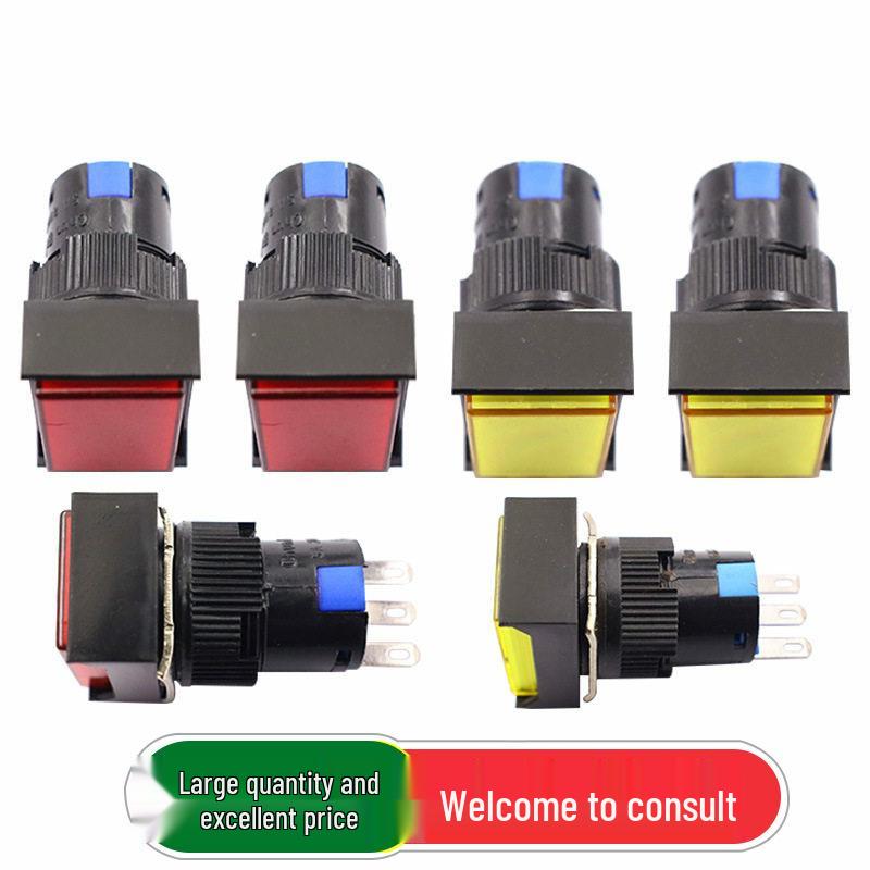 LA16 16mm Self-Resetting/Self-Locking Button Switch, Three-Legged, Three-Spring LAY72