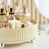 Round Makeup Storage Tray Plastic Spinning Organizer Makeup Perfume Organizer  Living Room