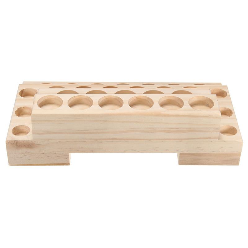 Подставка для эфирных масел из натурального массива дерева, органайзер для хранения, 30 ячеек, подставка для хранения флаконов 5-15 мл
