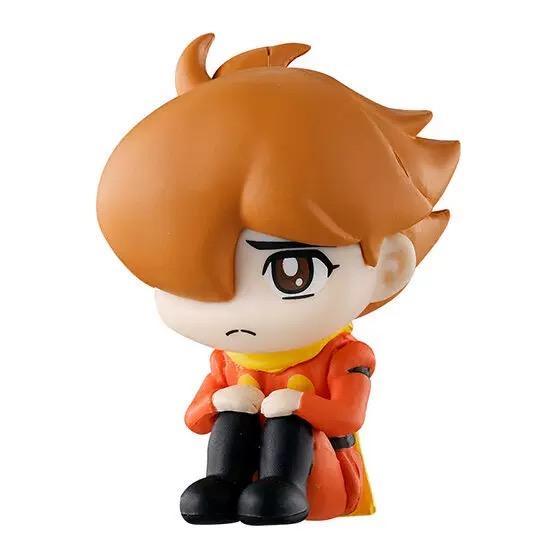 Genuine Gacha Scale Model Cyborg 009 Shimamura Joe Ivan Sitting and Waiting for The Character's Pose Action Figure Toys