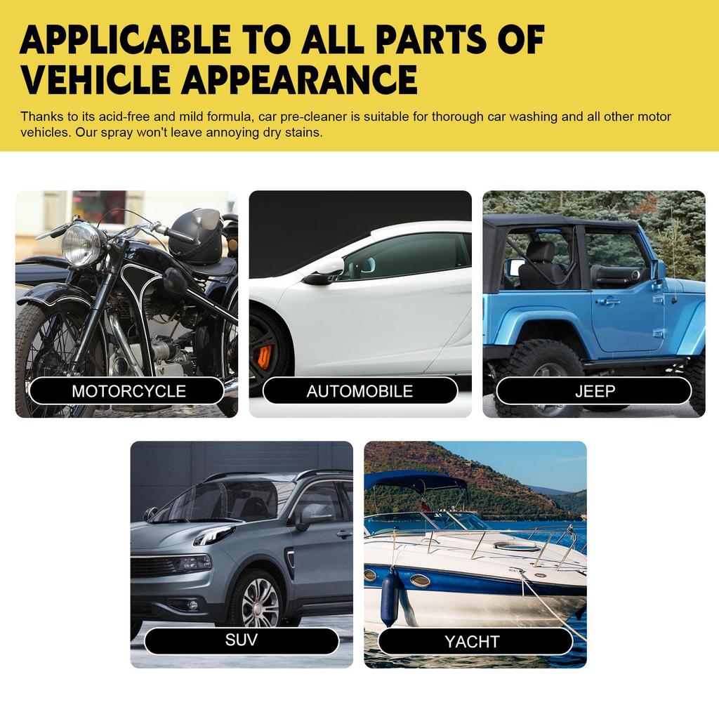 RAYHONG Car Cleaning Spray 100ml Removes Grease, Dust, and Stains Gently Cleans Car Paint Multi-purpose Maintenance