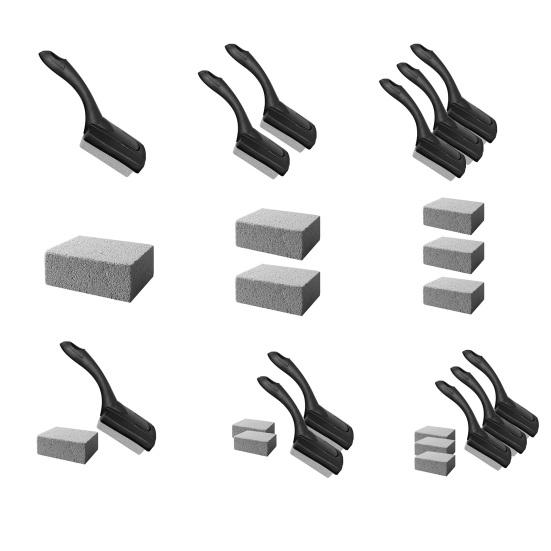 Камень для чистки гриля барбекю Эргономичная ручка Мощная дезактивация Карбидный очиститель пищевых остатков Скребок для гриля