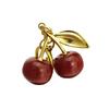 Сверкающая золотая подвеска в виде вишни для сумки, блестящая смоляная подвеска в виде вишни для кошелька, брелок, праздничный рождественский аксессуар