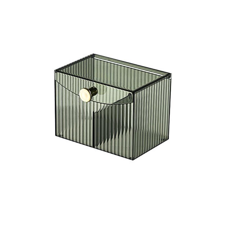 Держатель-диспенсер для ватных палочек с 2 отделениями, прямоугольный органайзер для ватных дисков и палочек с крышкой, прозрачная банка-органайзер для ванной комнаты