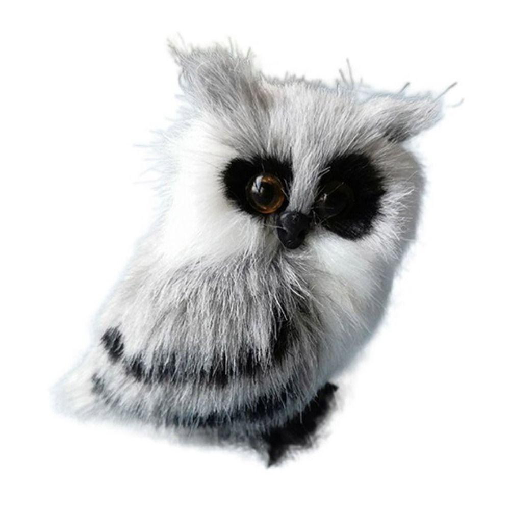Пенопластовая имитация совы серо-белая яркая пушистая сова подарок искусственная модель совы в помещении и на открытом воздухе