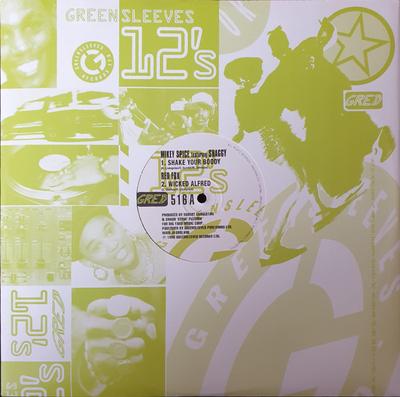 12-дюймовая пластинка MIKEY SPICE, SHAGGY - Shake Your Boody / Wicked Alfred / GRED516 GREENSLEEVES RE 1996 Великобритания Регги, Ска и Даб Б/У