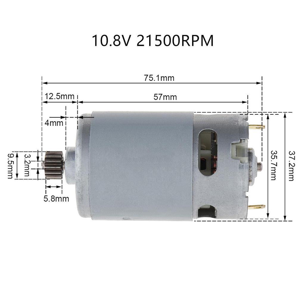 10.8V-21V металлический двигатель постоянного тока RS550 с 14 зубьями, микродвигатель 25000 об/мин для электрической пилы, мини-пилы, дрели, шуруповерта