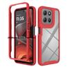 Гибридный противоударный чехол 2 в 1 для Motorola Moto G17, ТПУ Пластиковая Рамка, Прозрачная Акриловая Задняя Крышка, Чехол Fundas