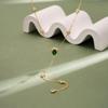 RINNTIN BQN39  Long Tassels 925 Sterling Silver Green Zircon Y-Necklace for Women Luxury Layered Chain Necklace