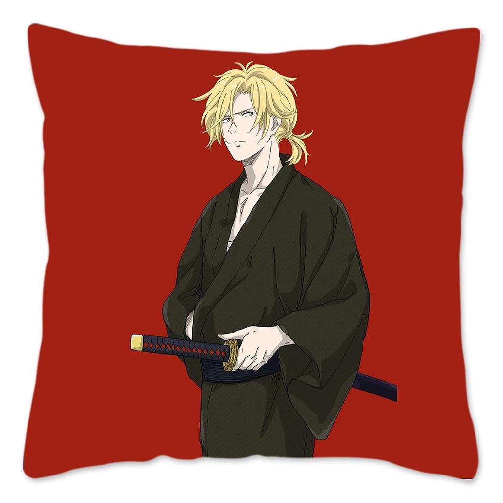 Наволочка для подушки в стиле аниме «Банановая рыба» для дивана, наволочка для украшения дома, наволочка из полиэстера, японская манга, дом для подушки