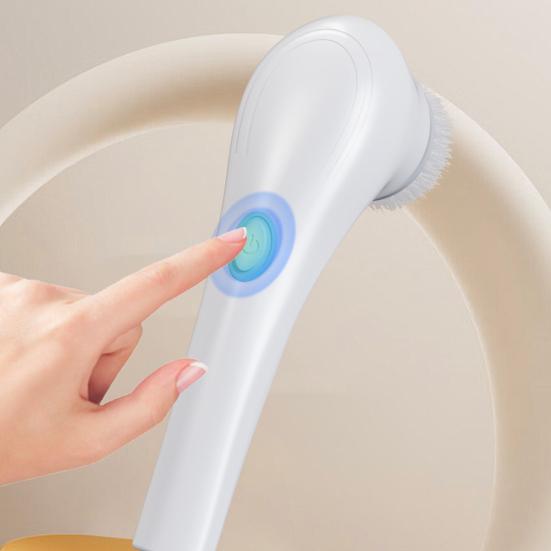 Электрическая щетка для чистки Spin Scrubber, беспроводная, перезаряжаемая, с 5 сменными головками, мощный двигатель, чистящая щетка