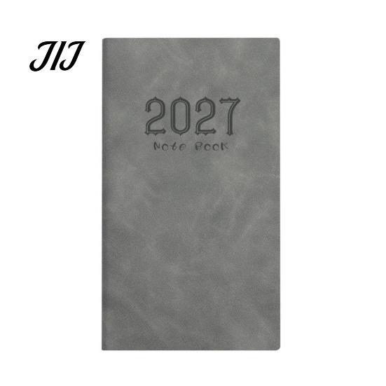 2027 Pocket Planner A6 Weekly Planner, 365 Day English Schedule Notebook Gift for Students Professionals with Ribbon Bookmark, Portable Efficiency