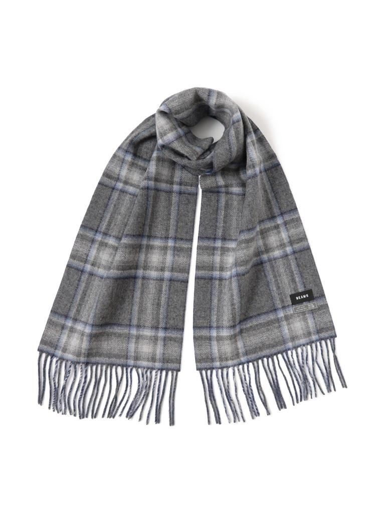 Beams Gradient Check SAX FREE Men's Scarf,