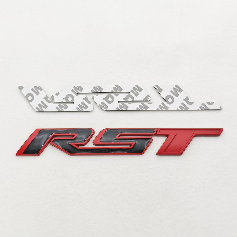 3D Metal Car Sticker RST Logo Front Grill Emblem Trunk Fender Badge For Chevrolet Tahoe Silverado Suburban Colorado Accessories ls2